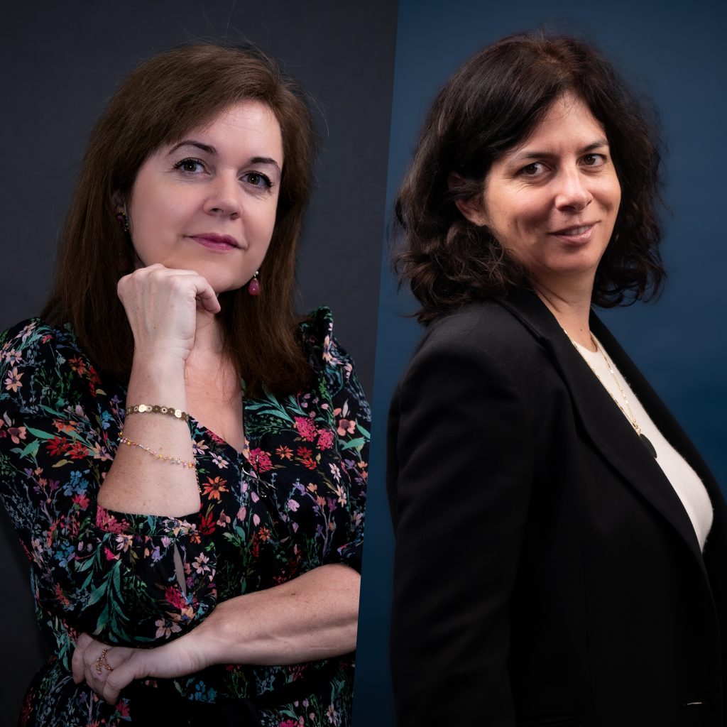 Portrait de Sophie BEAUPÈRE, Déléguée Générale d’Unicancer et Béatrice NOËLLEC, Directrice des Relations Institutionnelles de la FHP